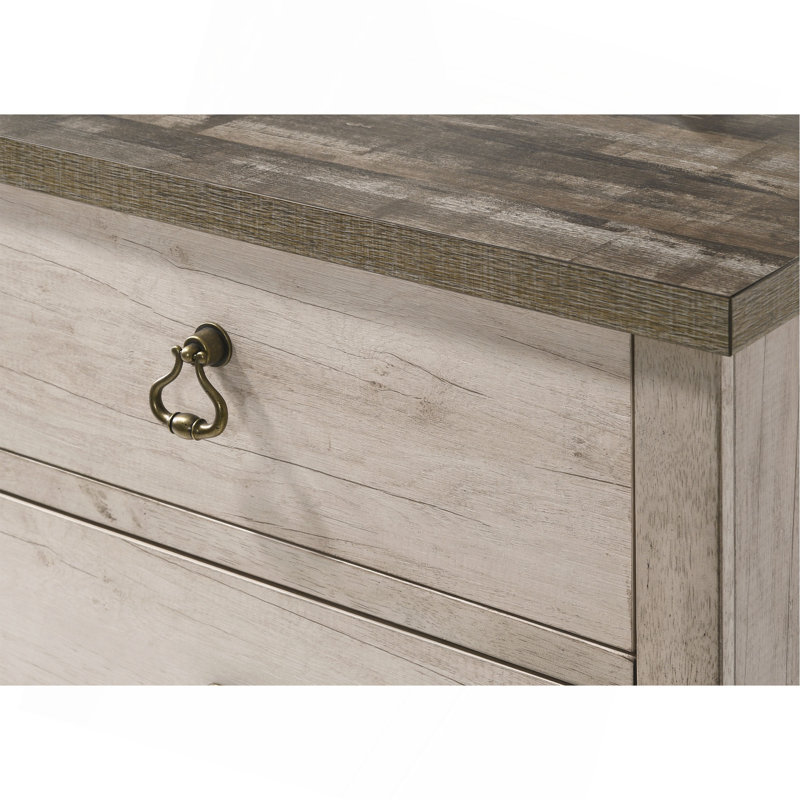 Commode 6 tiroirs style vieilli 1 pièce Cottage