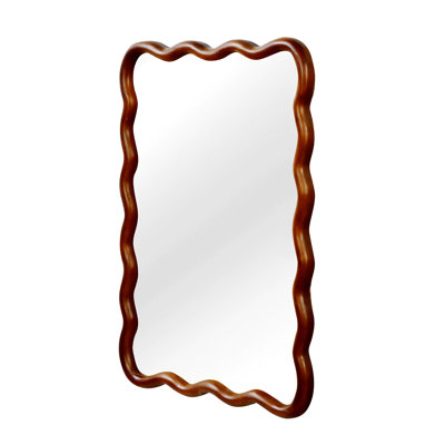 Rectangle Wood Frame Decorative Mirror, Accent Mirror For Bedroom, Bathroom, Living Room, Entryway