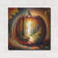  «Fall Landscape Pumpkin 2» par Rey Klimt, art mural en métal, 24 po x 24 po-298961673
