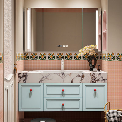 Modern stylish blue Vanitie bathroom cabinet