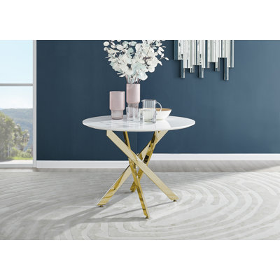 Tierra White Gloss Nest Legged Dining Table