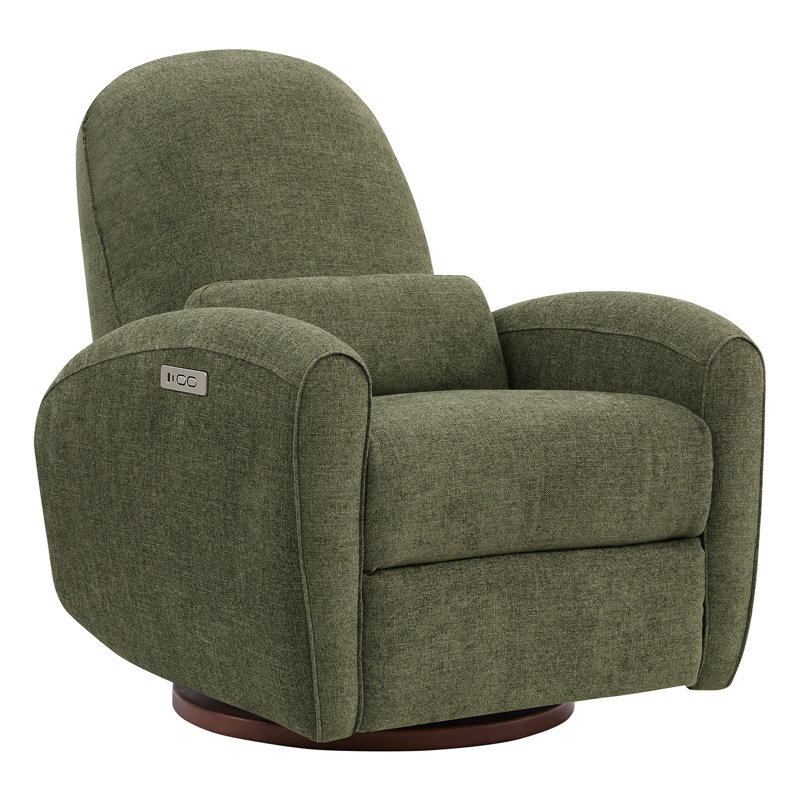 Fauteuil inclinable électrique 32,6 po Eller, Polyester vert mousse, Électrique - Bouton-poussoir