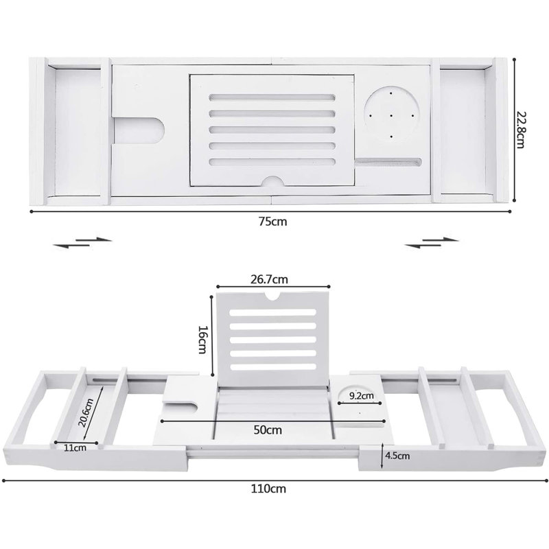 Serviteur de bain autoportant Eras, Blanc