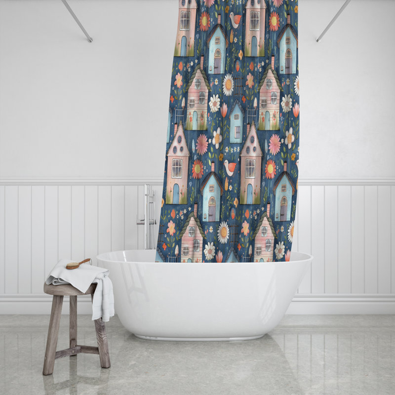 Anglie Shower Curtain, 93" H x 70" W