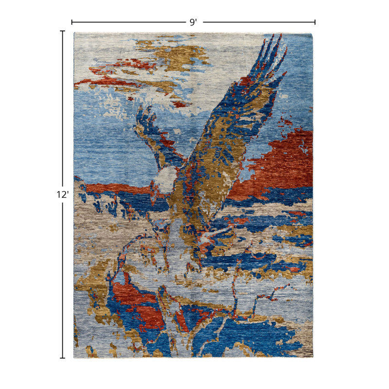 Overdyed One-of-a-Kind 9' 0" X 12' 0" Hand Knotted Area Rug