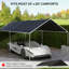 Tente de voiture avec cordes élastiques, toit de carport, housse de remplacement pour auvent résistant aux rayons UV-126319133