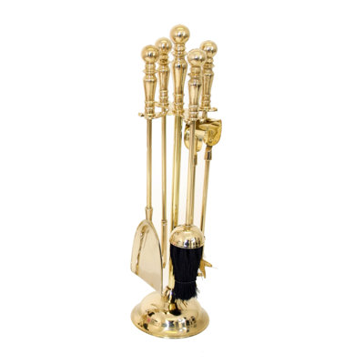 Hatem Brass Fireplace Tool Set