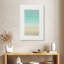 Avery turquoise abstrait sur fond blanc-108371634