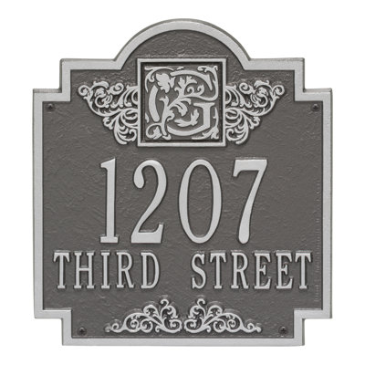 Monogram 2-Line Wall Address Plaque