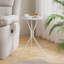 Table d'appoint ronde sur pied de 56,4 cm de hauteur, mini table d'appoint idéale pour les petits espaces-1039801294-1039801331-1039801335