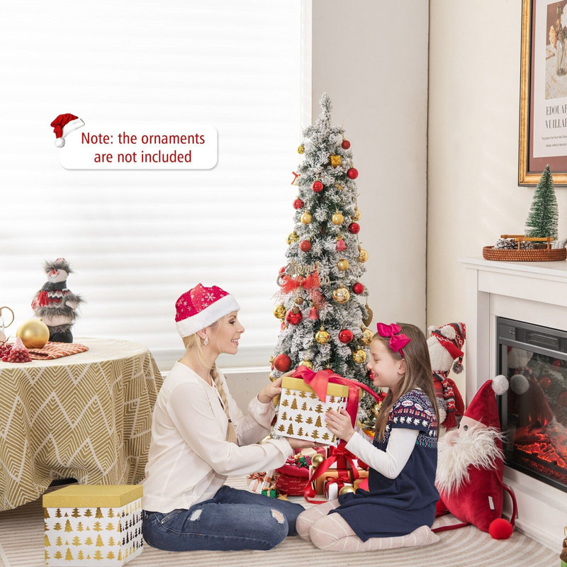Lighted Artificial Christmas Tree, 4'