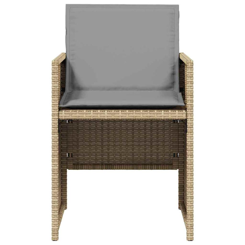 Patio Dining, Grey Cushion/Beige Frame
