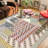 Boho Geometric Patchwork Area Rug for Living Room Bedroom, Modern Accent Rug for Home Decor-260879084