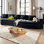 Canapé modulaire en chenille de 115,7 po Boneless - 2 pièces courbées avec 5 coussins, sans assemblage requis-25237735