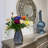 Artificial Faux Flowers in Vase, Silk Flower Arrangement Artificial Floral Table Centerpiece