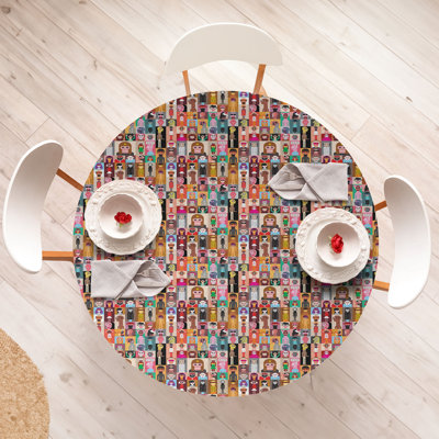 East Urban Home Colorful Fitted Round TableclMulticolor 81551