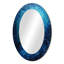 Pointillism River Majestic Cascade - grand miroir bleu, décor de miroir mural traditionnel unique, impression d'art en métal-121387198-121387862