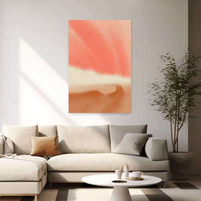 Paysage abstrait abstrait pastel doux, art contemporain coloré, paysage contemporain
