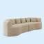 Canapé modulaire incurvé surdimensionné, 106,3 pouces, canapé moderne sans os avec 6 coussins en velours côtelé luxueux avec siège profond-436702985