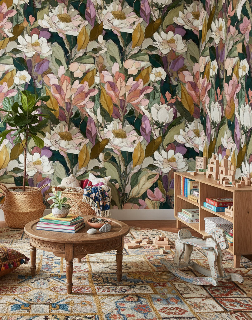 Lark Manor™ Floral Wallpaper Modern Artistic Wall Mural | Wayfair
