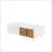 Modern White Coffee Table With 2 Glass Door Storage, 4 Drawers, Gold Metal Legs, And Multi-Color Lighting In 47.2''-68210467