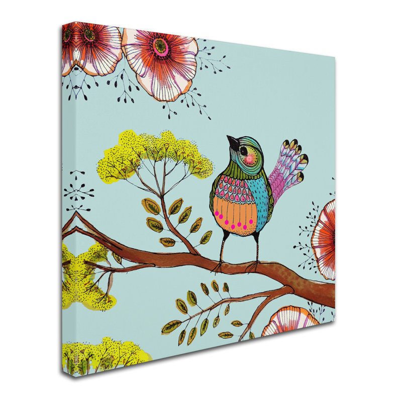 Wrapped Canvas Wall Art - Sylvie Demers 'Melodie' Wall Art for Living Room, Bedroom, or Office Décor - 24x24, 24" H x 24" W