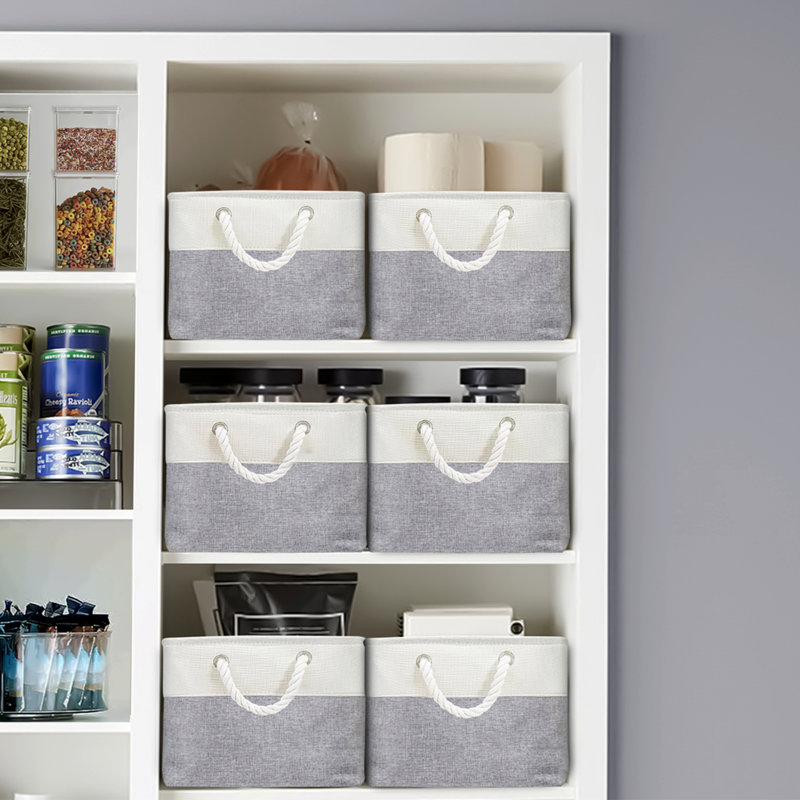 Ensemble de bacs en tissu, gris