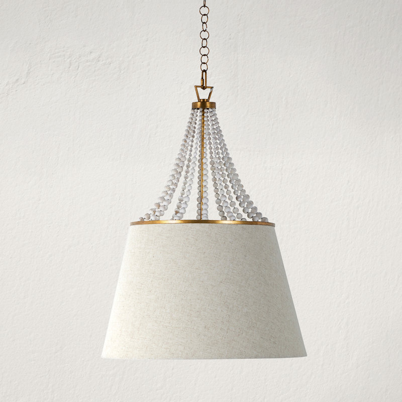 Sonny 1 - Light Single Cone Pendant with Wood Accents