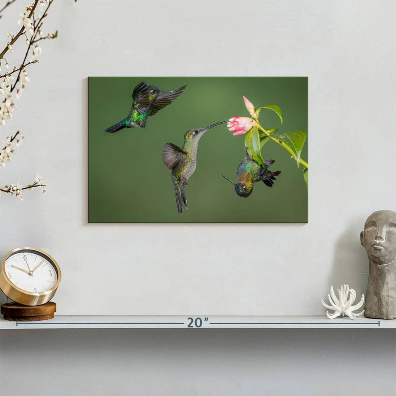 Brampt Three Hummingbirds, 8" H x 12" W
