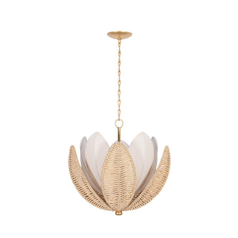 Costa Brava Chandelier in Vintage Gold Leaf