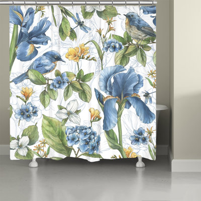 Blue Botanica Shower Curtain