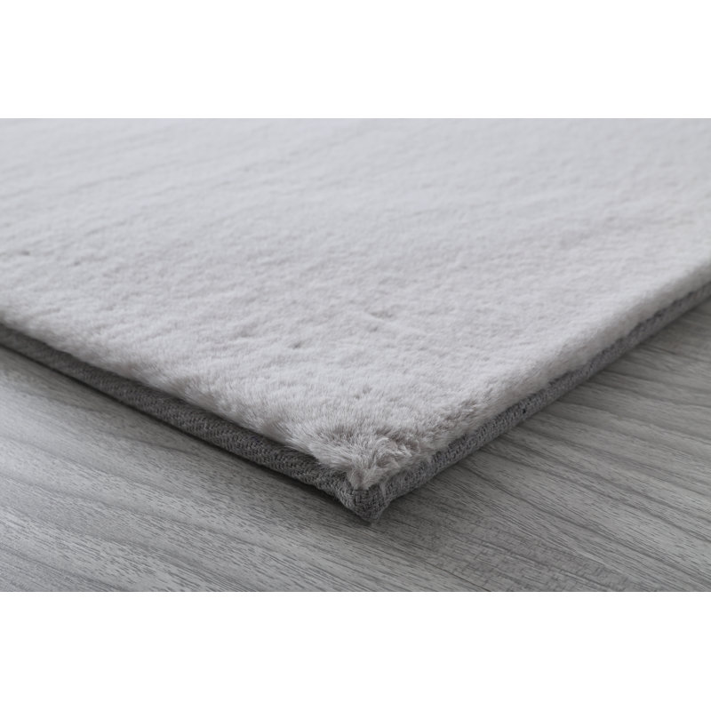 Tapis touffeté gris clair, Rectangle 5 pi x 7 pi