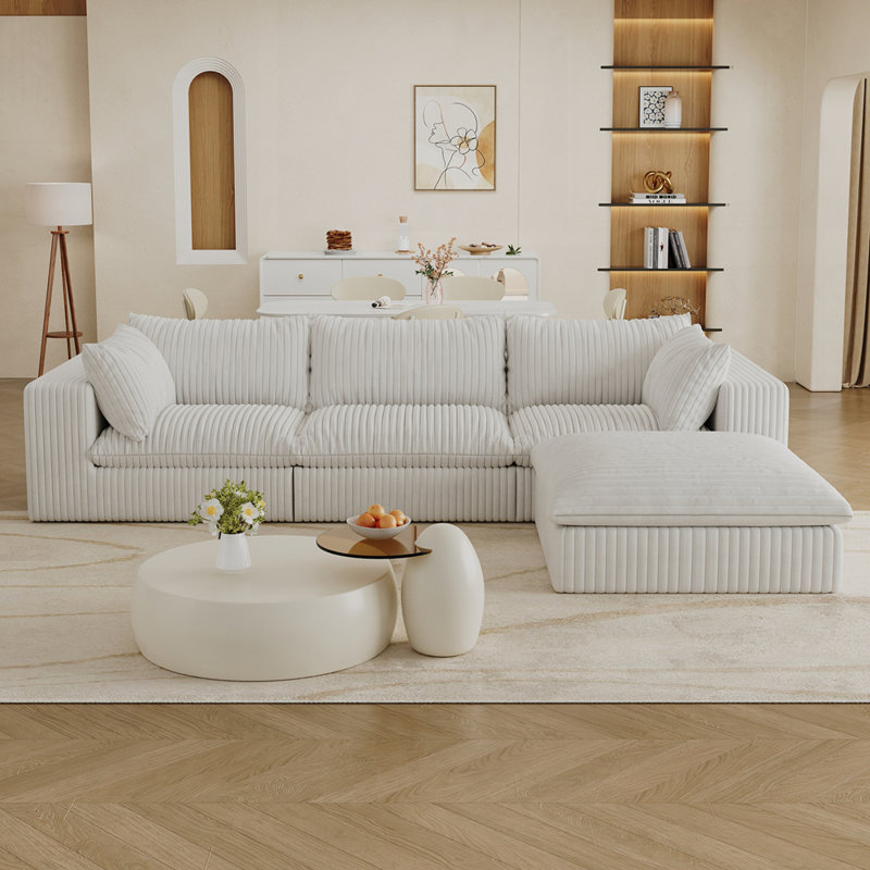 Canapé modulaire Boneless, Blanc