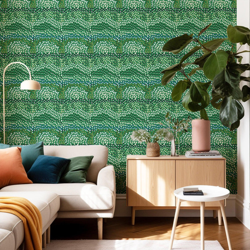 Lomé Jardine 10' L x 24" W Peel and Stick Wallpaper Roll, Carnival, Faux Grasscloth