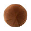 Coussin décoratif sphérique rond en velours orange 12 po Luna