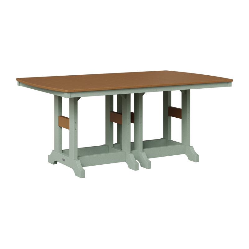 Table de bar rectangulaire Berlin Garden Garden Classic, Cèdre, H 39,5 po x l 72 po x P 44 po, Écume de mer, écume de mer