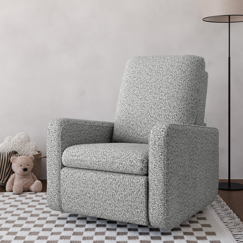 Teddi Power Recliner With USB, Salt Pepper Boucle