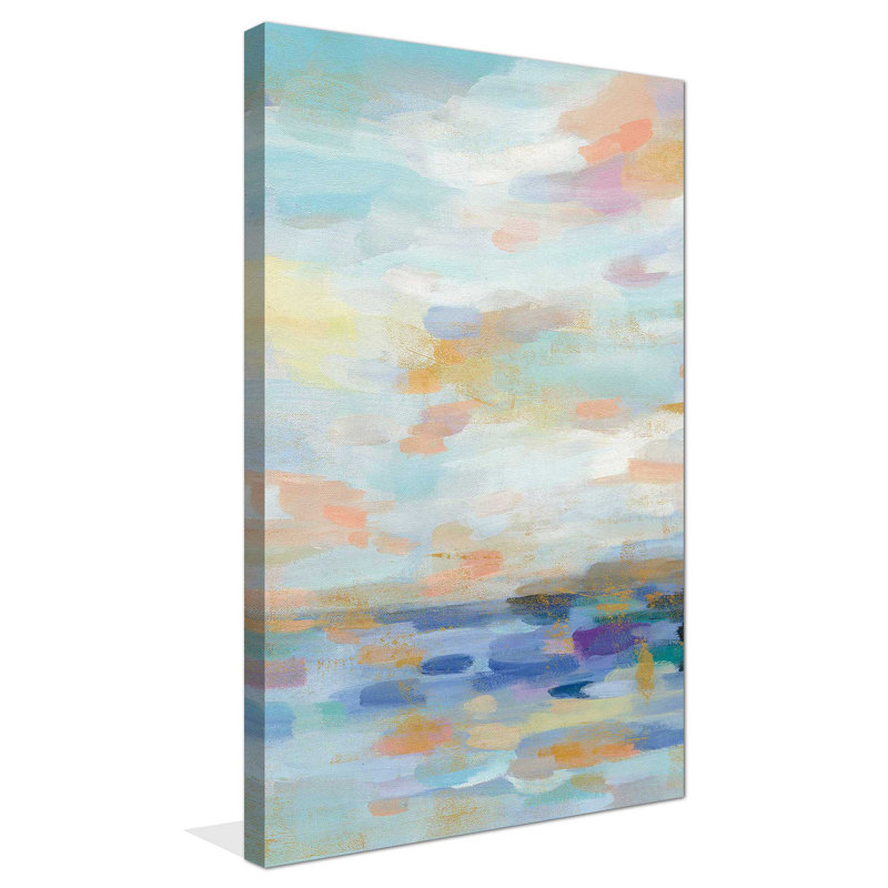 " Golden Sunrise III " by Silvia Vassileva, 30" H x 18" W x 1" D, Wrapped Canvas