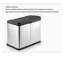 Poubelle de recyclage en acier inoxydable à trois compartiments Intexca - 45 l (3 x 15 l) avec pédales à code couleur et seaux amovibles - Poubelle à pédale pour la cuisine, la maison, le bureau