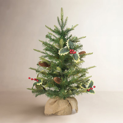 24' Lighted Artificial Pine Christmas Tree