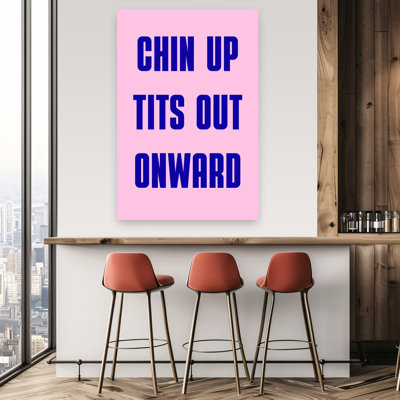 «Chin Up Tits Out Bold Abstract», reproduction d'art murale contemporaine