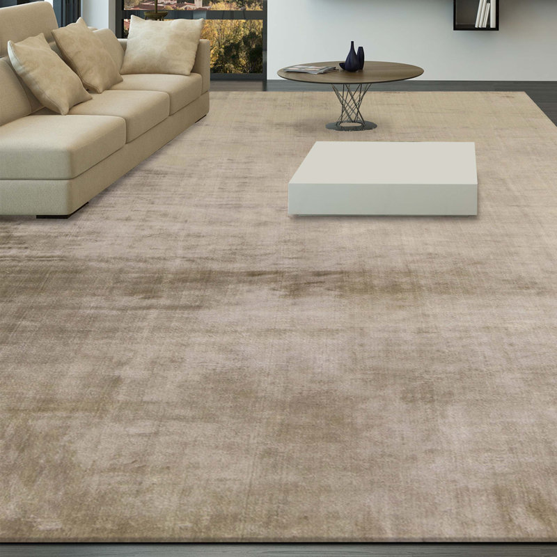 Abstract Area Rug in Taupe