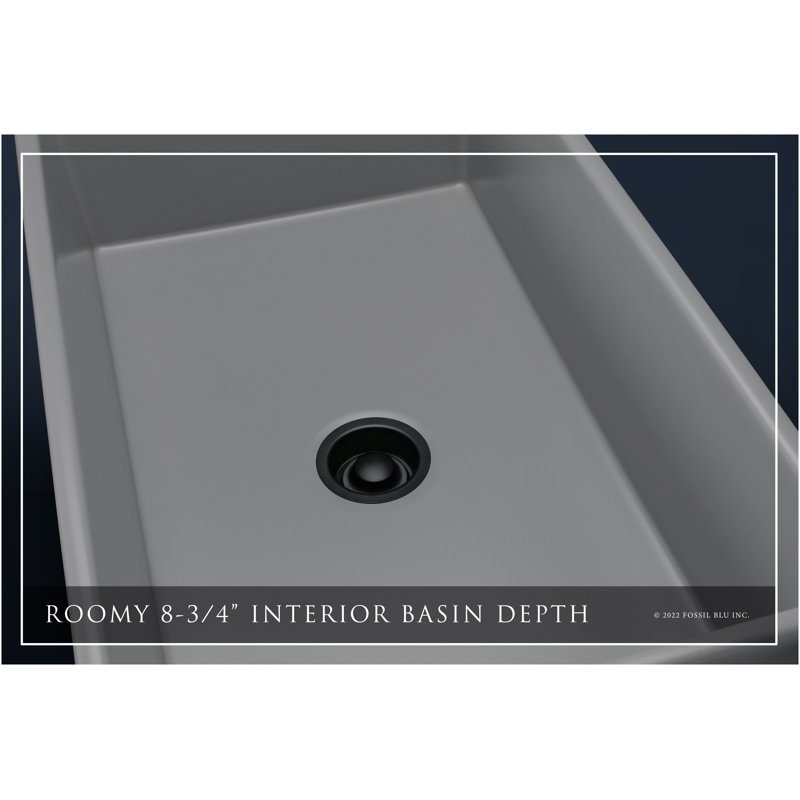 Luxury Solid Fireclay Farmhouse Sink, Matte Black Accessories