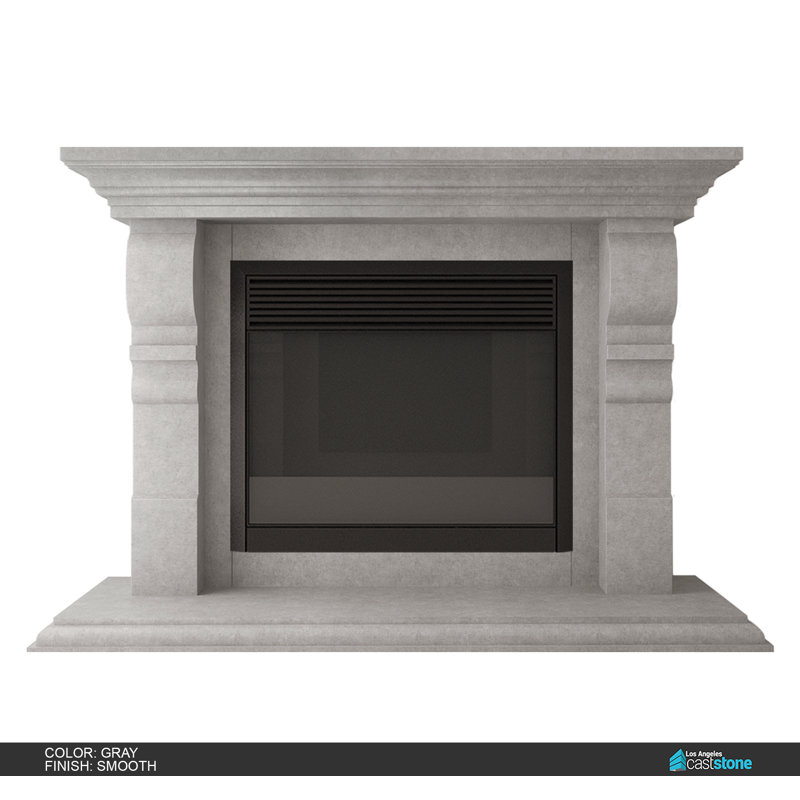 Vana Fireplace Surround, Smooth-Gray