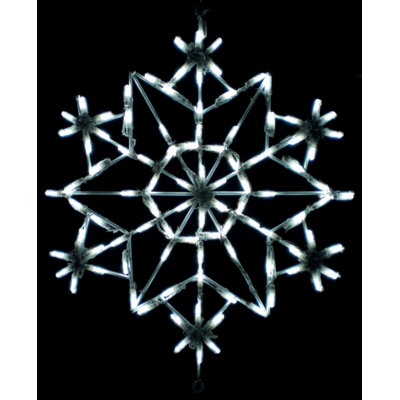 Affichage à DEL cristal de flocon de neige - blanc (30 po)