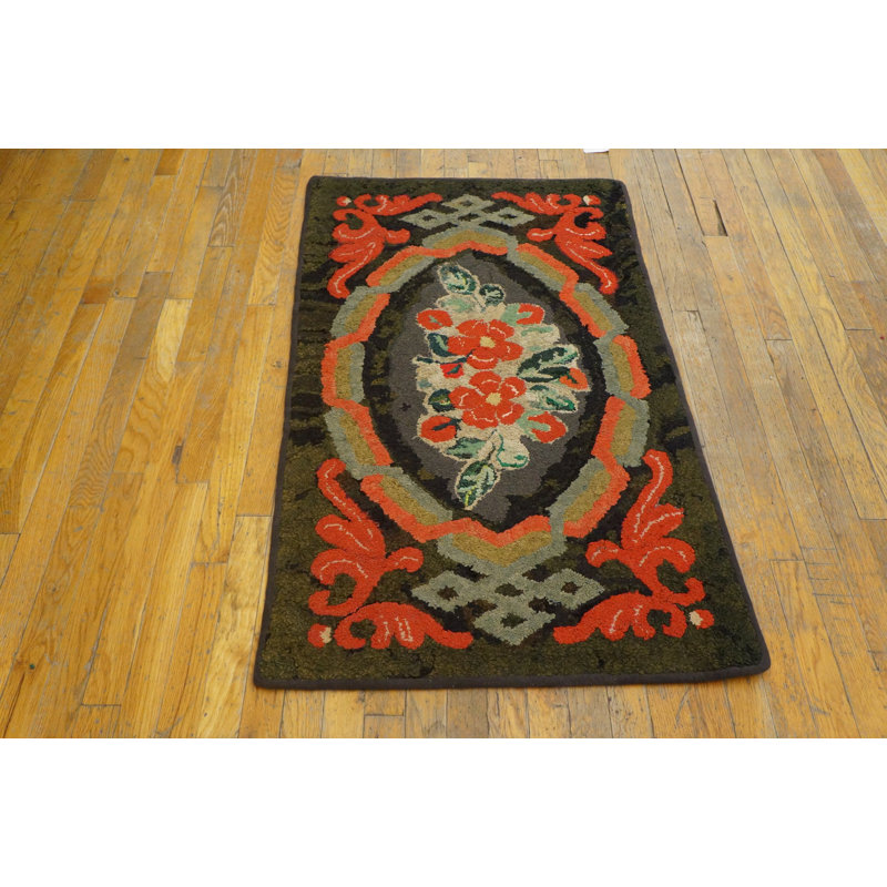 Tapis crocheté Antique Antique American
