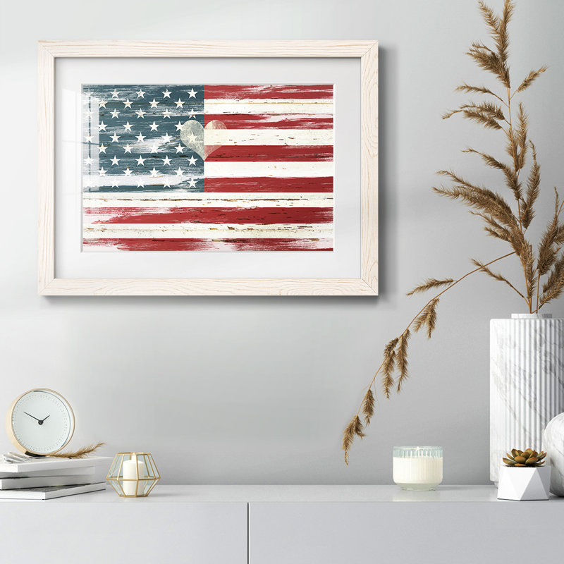 Heart of America, reproduction d'art encadrée, Blanc, H 14 po x l 20 po x P 1,5 po