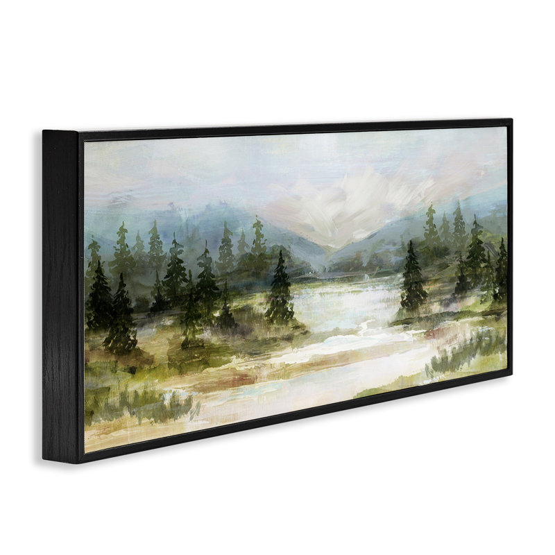 Vast Country Landscape, Giclée encadrée noir minuit, H 10 po x l 24 po x P 1,5 po