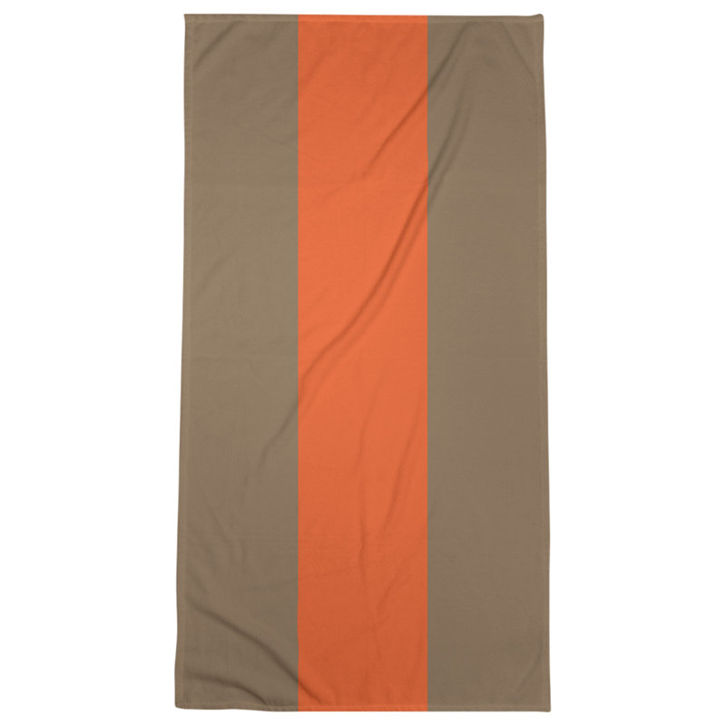 Beach Towel, Gold/Orange/Gold, Polyester/Cotton