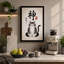 Spirit Cat with Seal Japandi - Wrapped Canvas-85585222-85585336